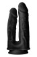 Черный анально-вагинальный фаллоимитатор Double Penetrator - 19,5 см.