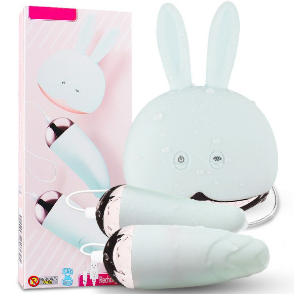 Мятный вибратор Lemon Rabbit с 2 виброяйцами Мятный вибратор Lemon Rabbit с 2 виброяйцами