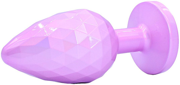 Розовая алюминиевая текстурная анальная пробка - 7,5 см.