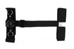 Набор черных строп для фиксации с кляпом-шариком Набор черных строп для фиксации с кляпом-шариком