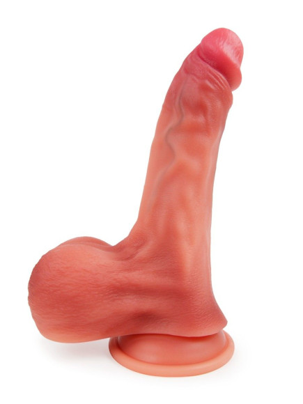 Телесный вибратор-реалистик с пультом ДУ - 23 см. Телесный вибратор-реалистик с пультом ДУ - 23 см.