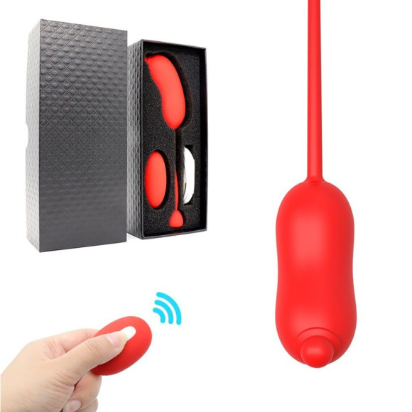 Красное виброяйцо с пультом ДУ Красное виброяйцо с пультом ДУ