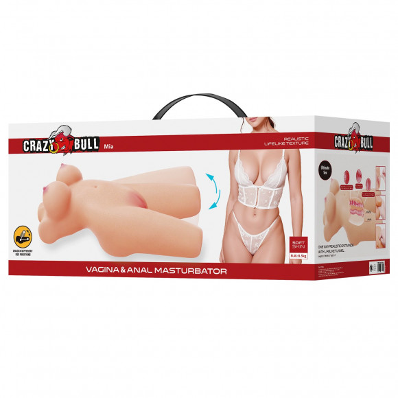 Телесный мастурбатор-торс Mia Телесный мастурбатор-торс Mia