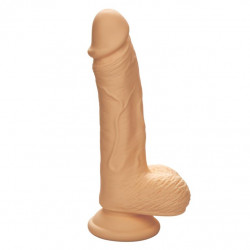 Телесный фаллоимитатор Dual Density Silicone Studs - 17,75 см.