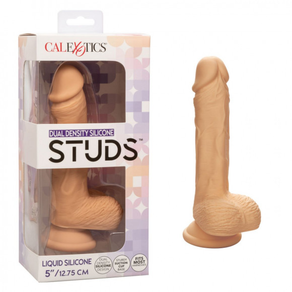 Телесный фаллоимитатор Dual Density Silicone Studs - 17,75 см. Телесный фаллоимитатор Dual Density Silicone Studs - 17,75 см.