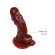 Коричневая фаллическая насадка с вибропулькой - 13,3 см.