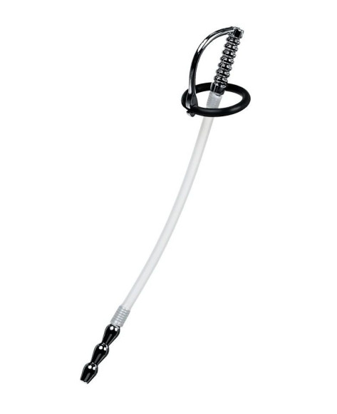 Силиконовый уретральный плаг со сменными фиксирующими кольцами Metal Силиконовый уретральный плаг со сменными фиксирующими кольцами Metal