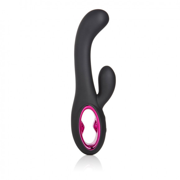 Черный вибромассажер Rechargeable Dual Wand - 25 см. Черный вибромассажер Rechargeable Dual Wand - 25 см.