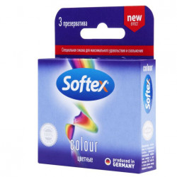 Цветные презервативы Softex Colour - 3 шт. Цветные презервативы Softex Colour - 3 шт.