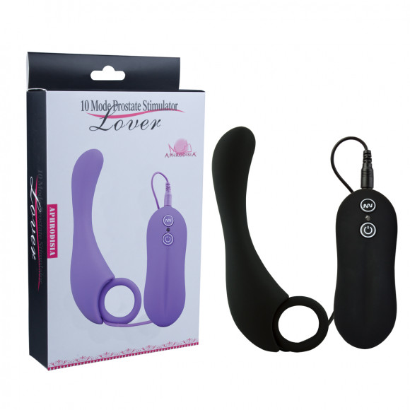 Чёрный вибростимулятор простаты Prostate Stimulator-Lover - 13 см. Чёрный вибростимулятор простаты Prostate Stimulator-Lover - 13 см.