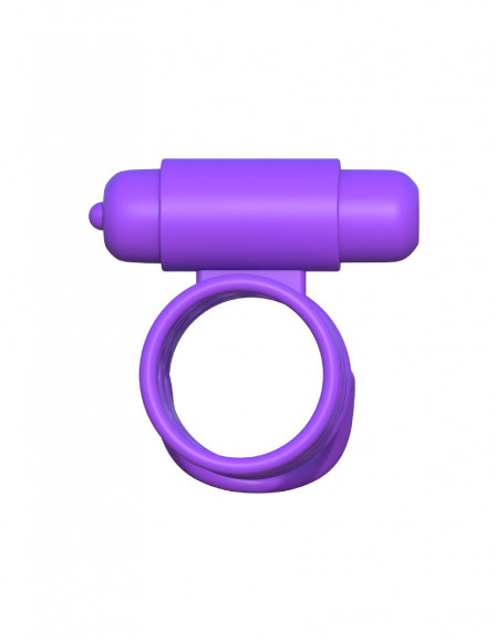Фиолетовая насадка с подхватом мошонки и вибропулей Фиолетовая насадка с подхватом мошонки и вибропулей