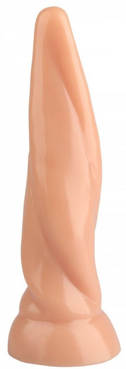 Телесный витой конический анальный фаллоимитатор - 22,5 см. Телесный витой конический анальный фаллоимитатор - 22,5 см.