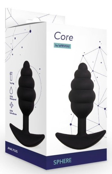 Черная анальная пробка Sphere L - 11 см. Черная анальная пробка Sphere L - 11 см.