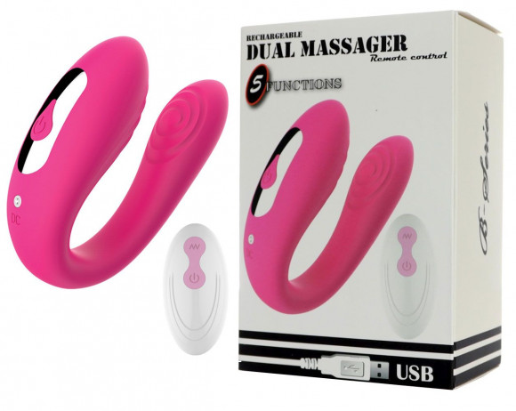Розовый вибратор для пар с пультом ДУ Розовый вибратор для пар с пультом ДУ