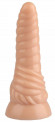 Телесный фигурный анальный фаллоимитатор - 20,5 см.