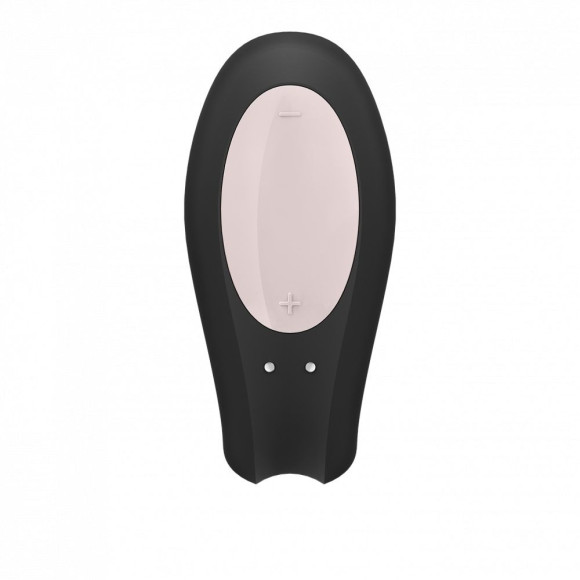 Черный вибратор для пар Double Joy с управлением через приложение Черный вибратор для пар Double Joy с управлением через приложение