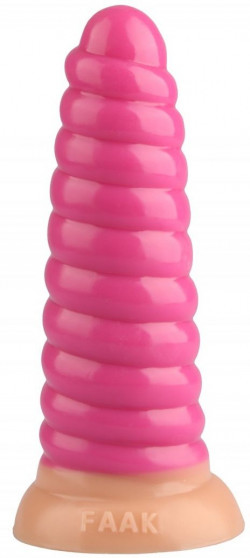 Розовая рельефная анальная втулка - 20,5 см. Розовая рельефная анальная втулка - 20,5 см.