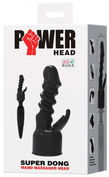 Чёрная насадка на вибромассажёр для клиторально-вагинального массажа Чёрная насадка на вибромассажёр для клиторально-вагинального массажа