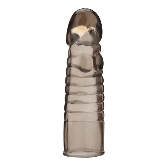 Дымчатая насадка-удлинитель Ribbed Realistic Penis Enhancing Sleeve Extension - 15,2 см. Дымчатая насадка-удлинитель Ribbed Realistic Penis Enhancing Sleeve Extension - 15,2 см.