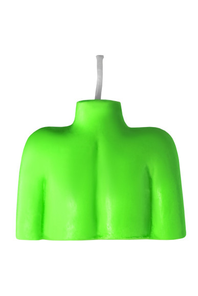 Зеленая сувенирная свеча «Женский силуэт»