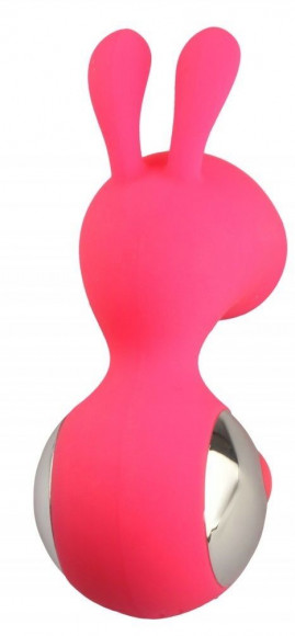 Красный вибростимулятор с ушками Красный вибростимулятор с ушками