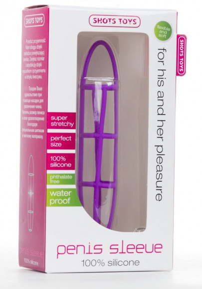 Фиолетовая насадка-сетка на пенис Фиолетовая насадка-сетка на пенис