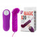 Лиловый вибратор MAGIC X20 с насадкой и пультом ДУ - 10 см. Лиловый вибратор MAGIC X20 с насадкой и пультом ДУ - 10 см.