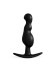 Черная фигурная анальная втулка - 8,5 см.