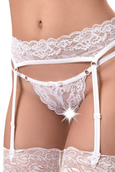 Кружевной пояс с пажами для чулок и трусики Deborah Кружевной пояс с пажами для чулок и трусики Deborah