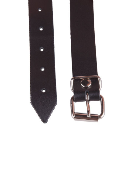 Чёрный кожаный кляп на регулируемых ремешках Чёрный кожаный кляп на регулируемых ремешках