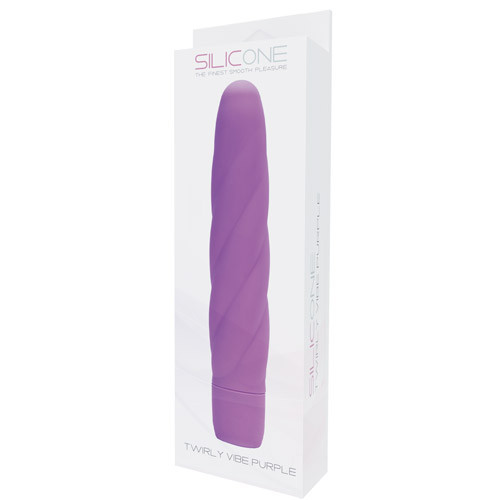Фиолетовый вибратор со спиралевидным рельефом TWIRLY VIBE SILICONE - 19 см. Фиолетовый вибратор со спиралевидным рельефом TWIRLY VIBE SILICONE - 19 см.