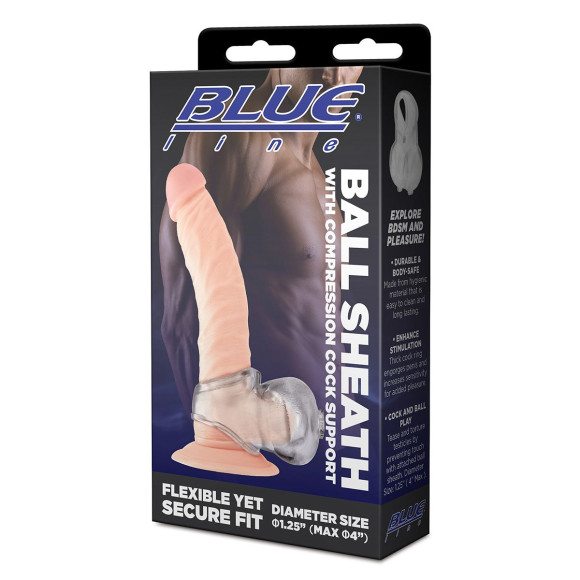 Прозрачная насадка-утяжка для мошонки Ball Sheath With Compression Cock Support Прозрачная насадка-утяжка для мошонки Ball Sheath With Compression Cock Support