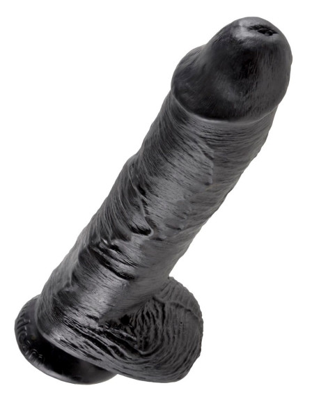 Реалистичный чёрный фаллоимитатор-гигант 10 Cock with Balls - 25,4 см. Реалистичный чёрный фаллоимитатор-гигант 10 Cock with Balls - 25,4 см.