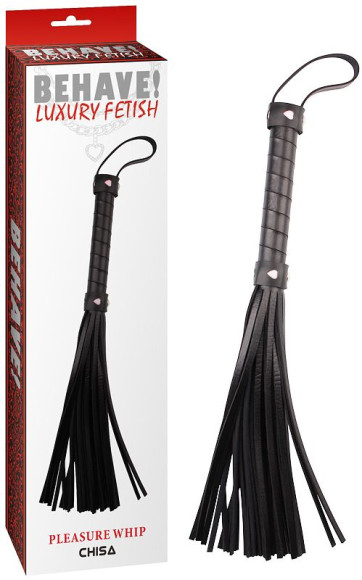 Черная многохвостая плеть Pleasure Whip - 46 см. Черная многохвостая плеть Pleasure Whip - 46 см.
