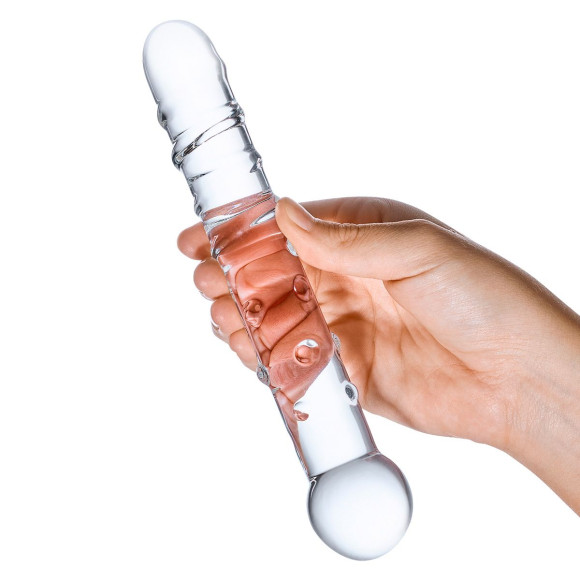 Стеклянная прозрачная палочка-фаллос Callisto Clear Glass Dildo - 18 см. Стеклянная прозрачная палочка-фаллос Callisto Clear Glass Dildo - 18 см.