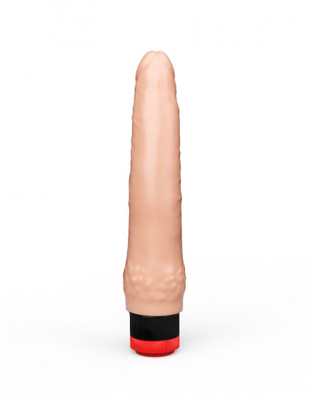 Гелевый вибромассажёр без мошонки - 22 см. Гелевый вибромассажёр без мошонки - 22 см.