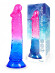 Яркий розово-синий фаллоимитатор с присоской Яркий розово-синий фаллоимитатор с присоской