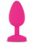 Ярко-розовая анальная пробка Gplug Bioskin - 10,5 см.