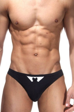 Трусы-стринги в стиле смокинга Трусы-стринги в стиле смокинга
