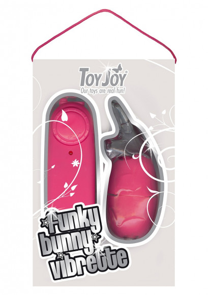 Розовое виброяйцо-зайчик FUNKY BUNNY VIBRETTE - 8 см.