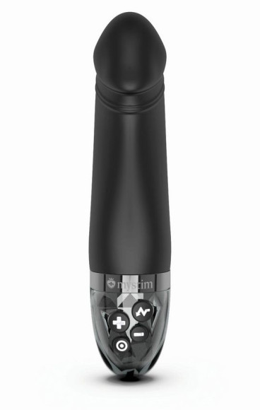 Черный вибратор с электростимуляцией Real Deal Neal - 16,5 см. Черный вибратор с электростимуляцией Real Deal Neal - 16,5 см.