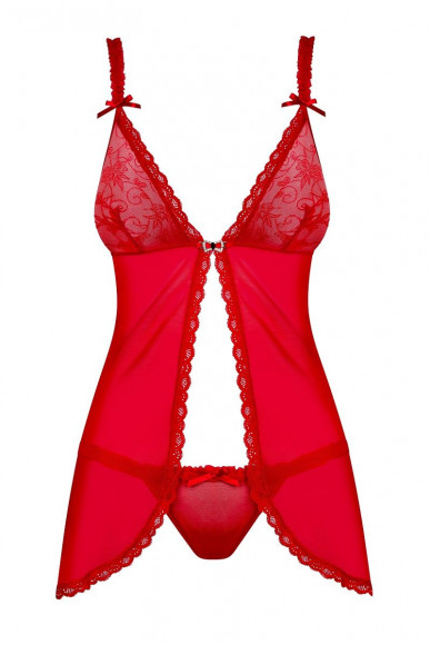 Укороченный беби-долл Romansia с брошью на лифе Укороченный беби-долл Romansia с брошью на лифе