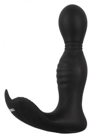 Черная анальная пробка с вибрацией, вращением и пультом ДУ RC Butt Plug with 2 Functions Черная анальная пробка с вибрацией, вращением и пультом ДУ RC Butt Plug with 2 Functions