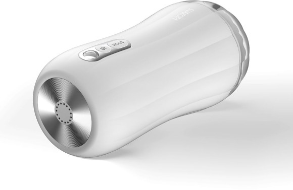 Белый вибромастурбатор Robin - 19,8 см. Белый вибромастурбатор Robin - 19,8 см.