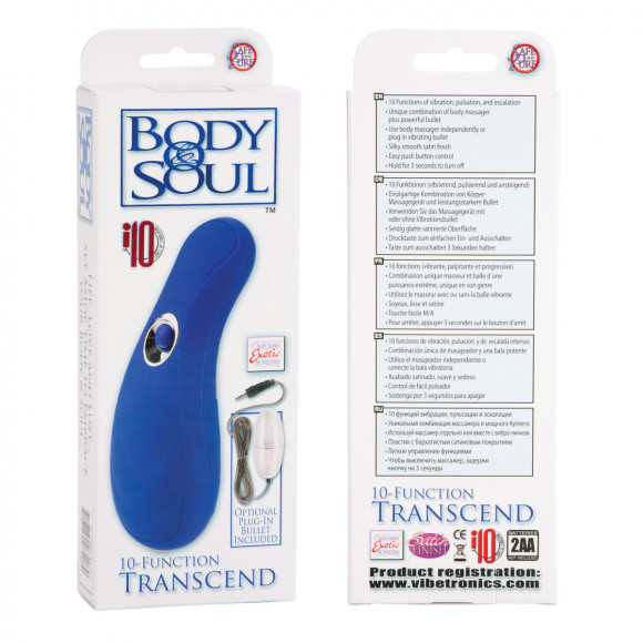 Синее виброяйцо BODY&SOUL TRANSCEND Синее виброяйцо BODY&SOUL TRANSCEND