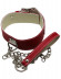Красный ошейник с металлическим поводком и замочком Красный ошейник с металлическим поводком и замочком