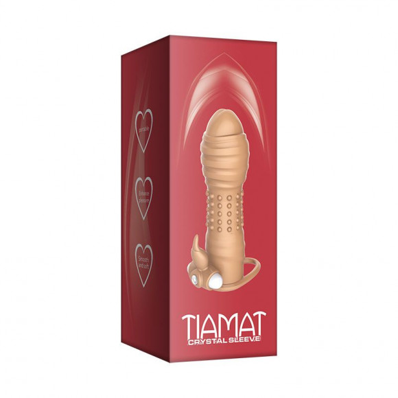 Телесная вибронасадка Tiamat - 13 см. Телесная вибронасадка Tiamat - 13 см.