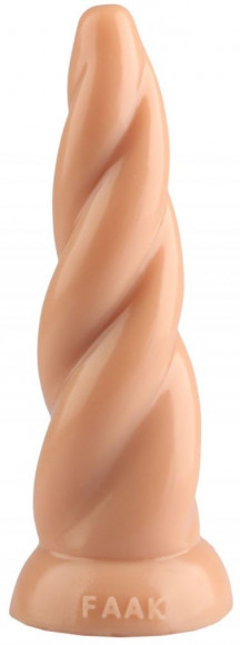 Телесная винтообразная анальная втулка - 22,5 см. Телесная винтообразная анальная втулка - 22,5 см.