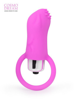 Розовый вибромассажер с рельефной поверхностью и петелькой Розовый вибромассажер с рельефной поверхностью и петелькой