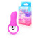 Розовый вибромассажер с рельефной поверхностью и петелькой Розовый вибромассажер с рельефной поверхностью и петелькой